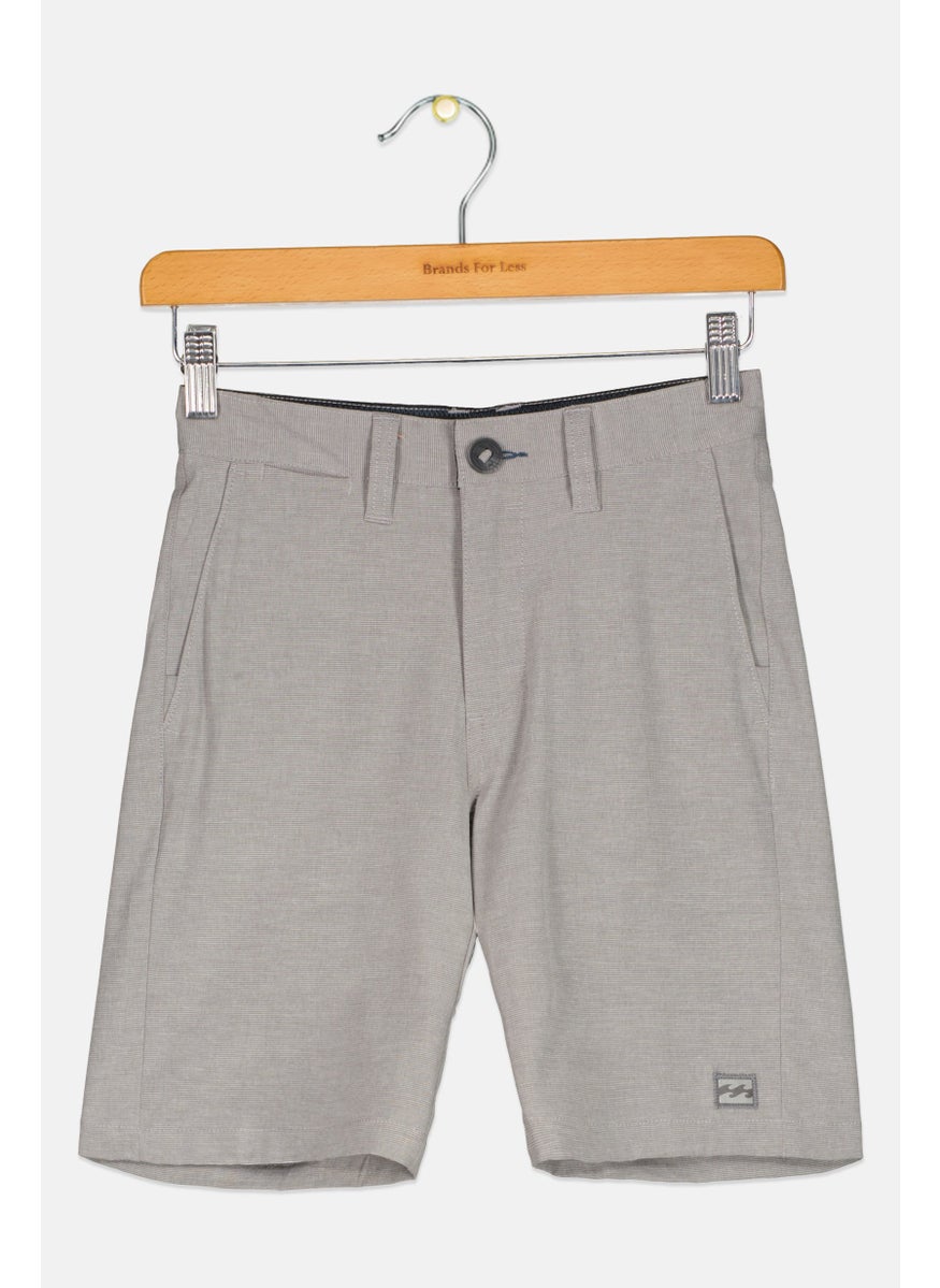 Billabong - Kids Boy Micro Stripe Walking Short, Light Grey - Image 1