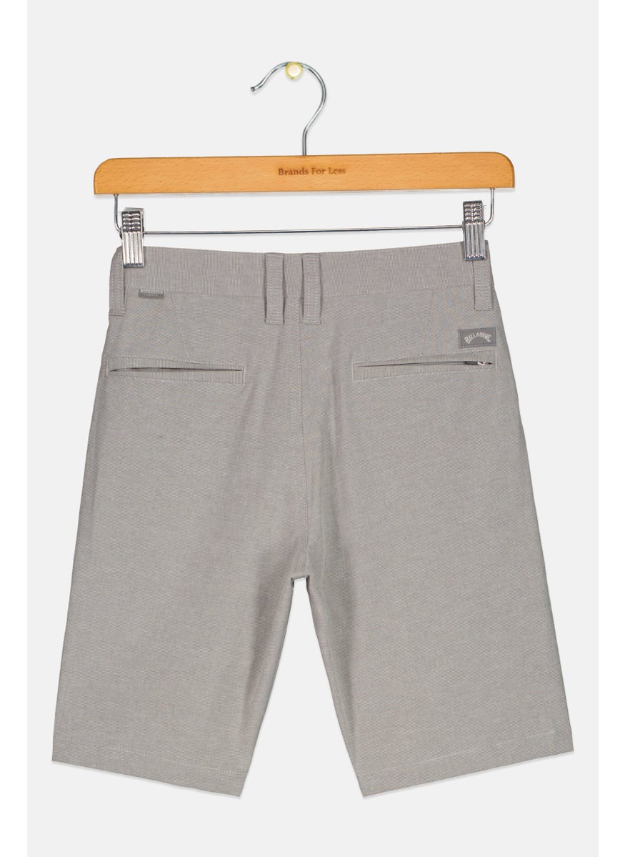 Billabong - Kids Boy Micro Stripe Walking Short, Light Grey - Image 1