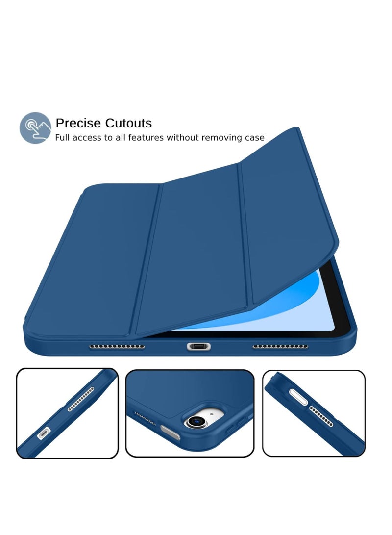 CaseBuy iPad 10th Generation Case with Pencil Holder iPad 10.9 Inch Leather Case 2022 TPU Smart Stand Back Cover Case for iPad 10th Generation Support Touch ID & Auto Wake/Sleep Blue - Image 2