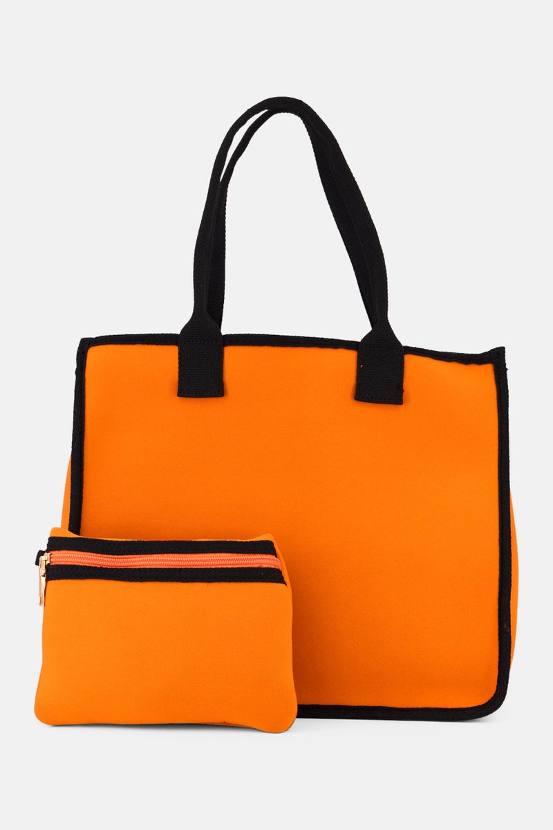 Urban Expressions Women Solid Pouch And Totes Bag, Orange  - Image 1