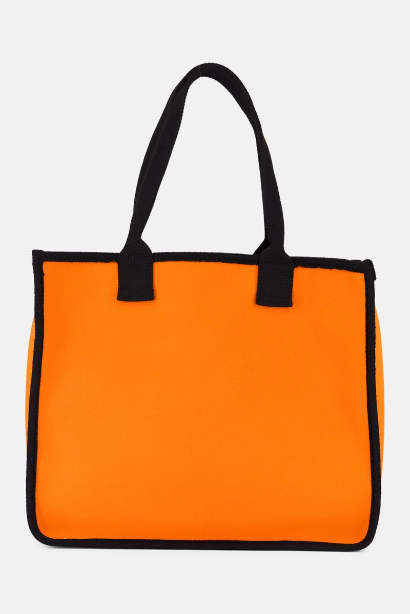 Urban Expressions Women Solid Pouch And Totes Bag, Orange  - Image 3