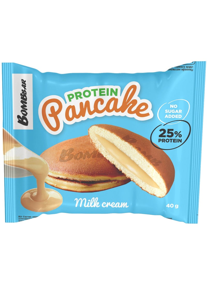 بومبار بان كيك البروتين بحشوة كريمة الحليب بدون إضافة سكر 10 × 40 جم - Image 2