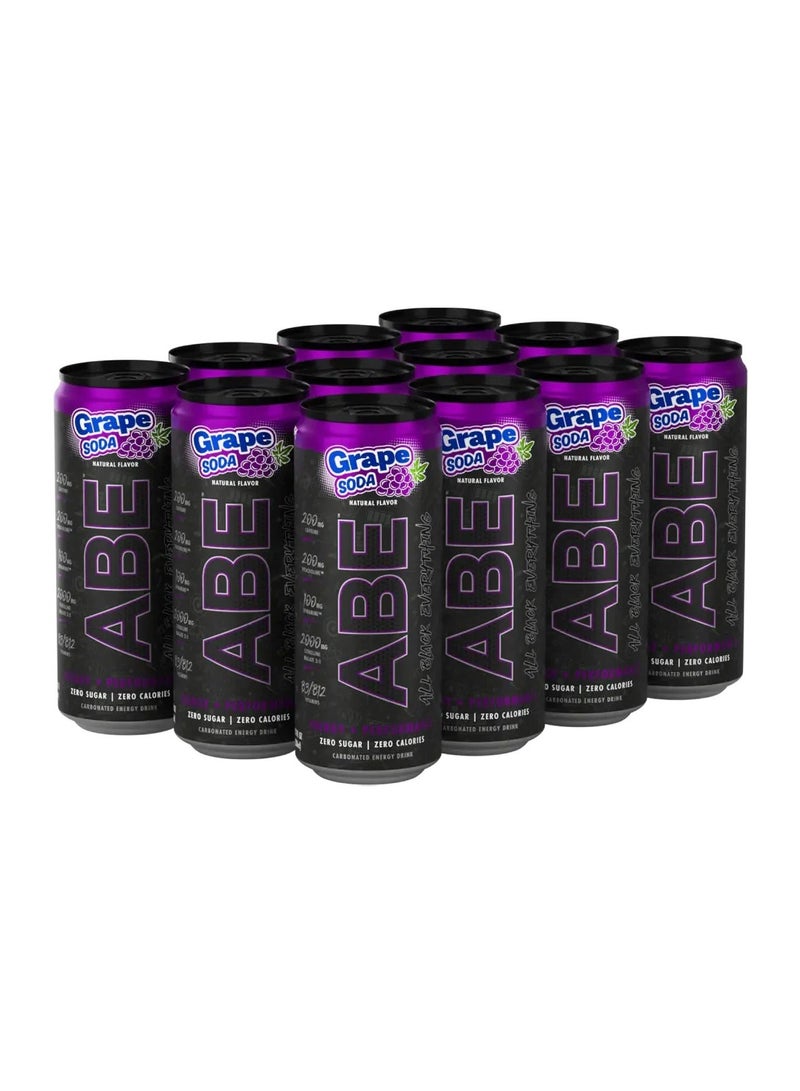أبلايد نيوتريشن اي بي ايه, مشروب طاقة غازي ماقبل التمرين - العنب الأمريكي - (12 عبوة) - Image 3