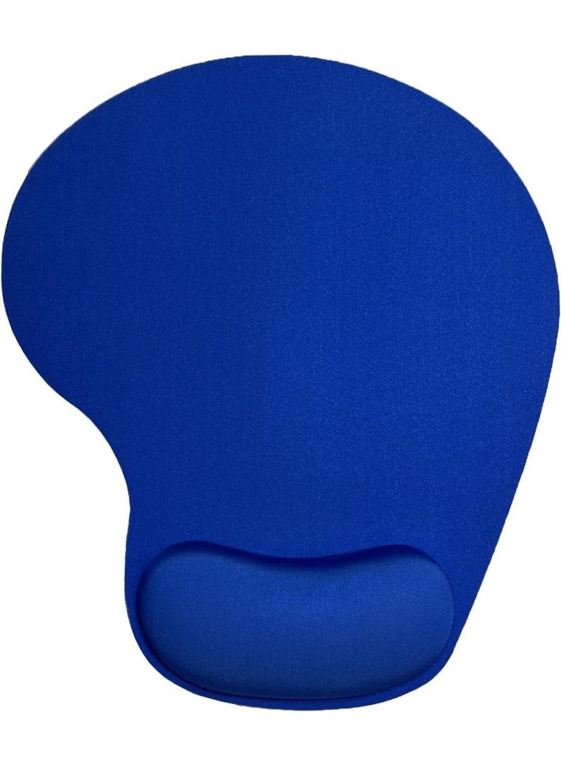 Mouse Pad with Gel Wrist Support - Blue - Image 1
