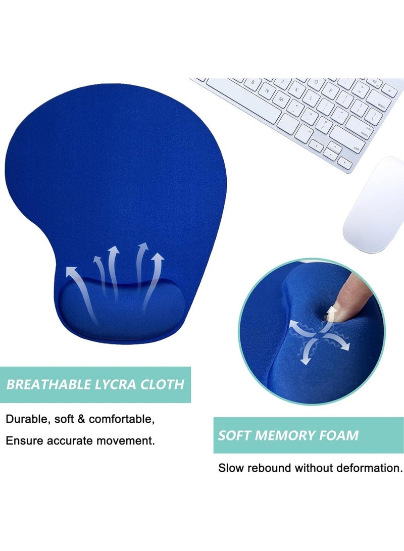 Mouse Pad with Gel Wrist Support - Blue - Image 2