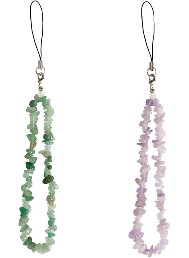 Green Tiger Phone Charms Phone Chain Strap Cell Phone Lanyard Wrist Strap Natural Gem Stone Charms for Phone AirPods Women Girls - Image 1