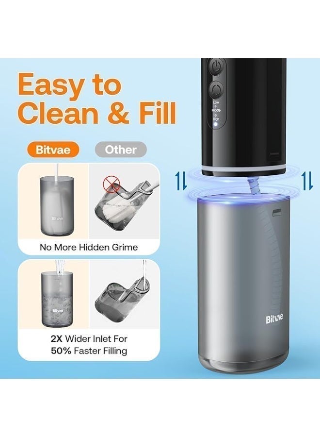 Bitvae Portable Water Flosser for Teeth | Bitvae P1 Mini Dental Floss and Water Floss Pick | Cordless Telescopic Tank Oral Irrigator | IPX7 Waterproof Cleaner for Sensitive Teeth and Braces | Travel Tooth Brush Companion - Image 4
