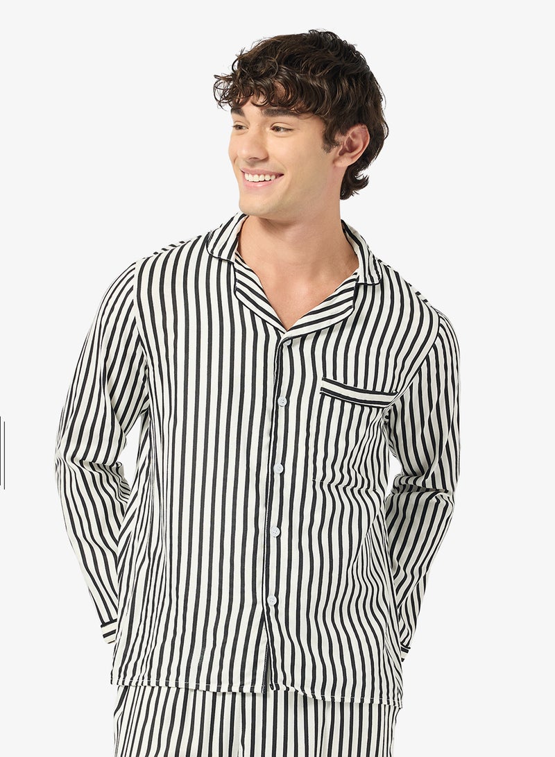 سفنتي فايف طقم بيجامة قميص وبنطلون - Image 3