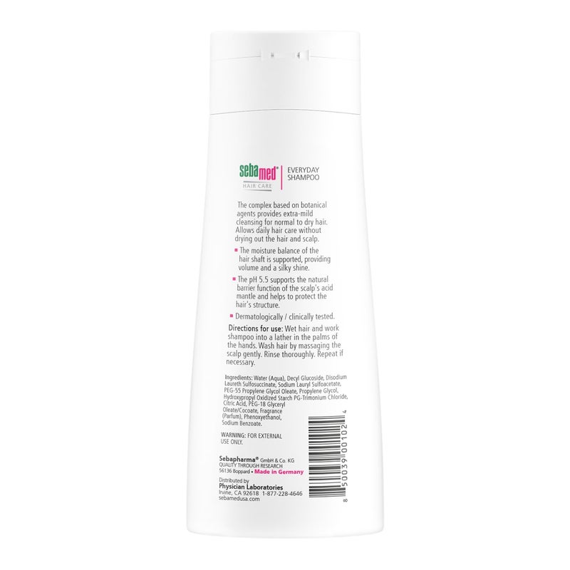 SEBAMED Everyday Shampoo For All Hair Types and Sensitive Scalp pH 5.5 for Healthier Looking Hair 6.8 Fluid Ounces (200 Milliliters) - Image 2