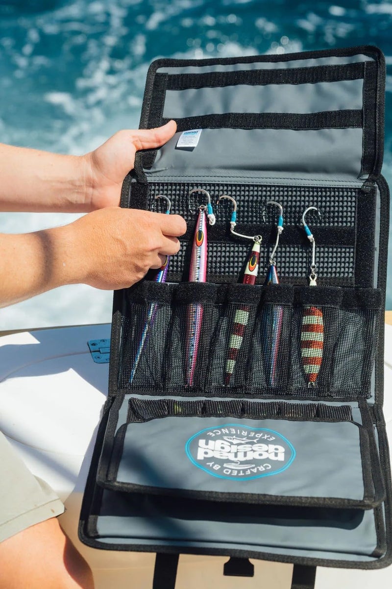 Nomad Design Jig Wallet Insert Sleeve - Fishing Lure Organizer, Heavy-Duty Velcro Jig Bag with 12 Mesh Pockets, Waterproof Jig Storage - Image 5