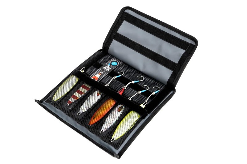 Nomad Design Jig Wallet Insert Sleeve - Fishing Lure Organizer, Heavy-Duty Velcro Jig Bag with 12 Mesh Pockets, Waterproof Jig Storage - Image 3