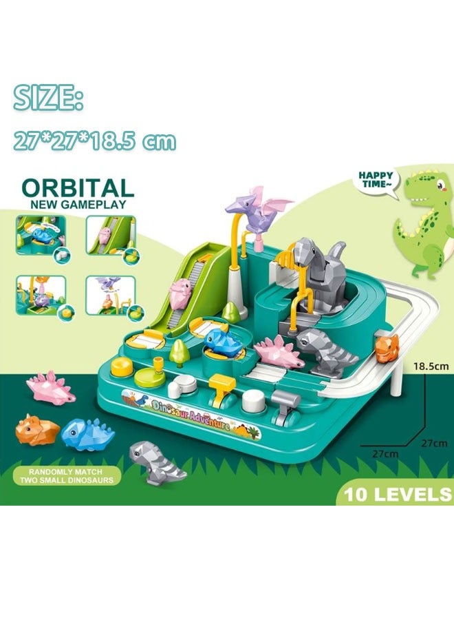 Kids Race Track Toys for Boys, Toddler Car Adventure Toys for Kids Age 3 4 Years Old Boys Girls, Puzzle Rail City Rescue Game Playset Preschool Educational Birthday Gifts for Kids（Green）  - Image 2