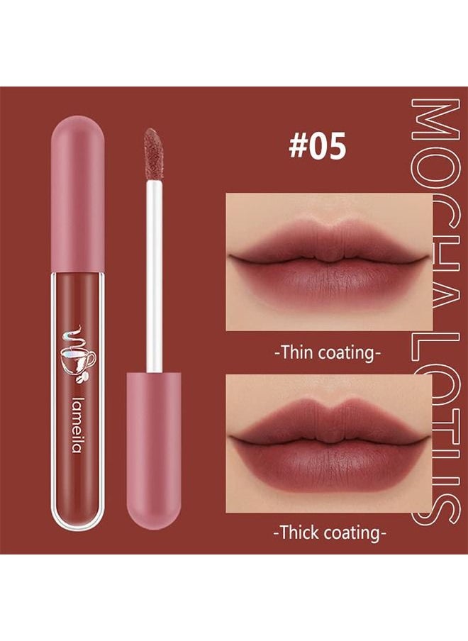 Lameila 3 PCS Matte Liquid Lipstick Makeup Set, Long-Lasting Wear Non-Stick Cup Not Fade Matte Liquid Waterproof Lip Gloss  - Image 4