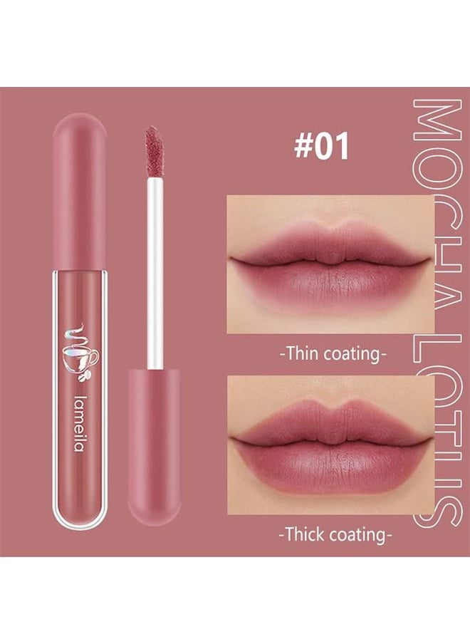 Lameila 3 PCS Matte Liquid Lipstick Makeup Set, Long-Lasting Wear Non-Stick Cup Not Fade Matte Liquid Waterproof Lip Gloss  - Image 2