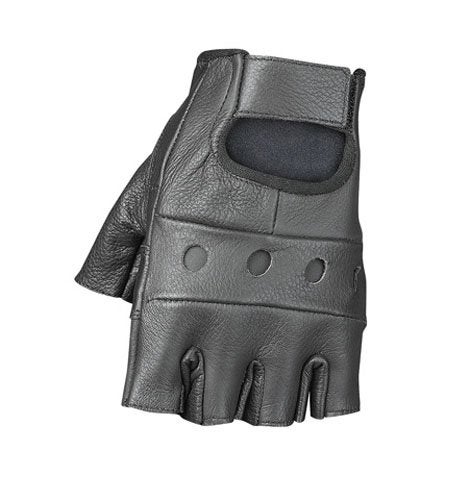 Raider BCS-500-XXL Leather Fingerless Men's Motorcycle Premium Driving Gloves (Black, XX-Large) - Image 2