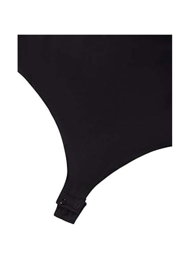 Women's Vermont String Bodysuit: Lightweight Jersey Deep V-Neck with Short Sleeves and Snap Closure - Image 5