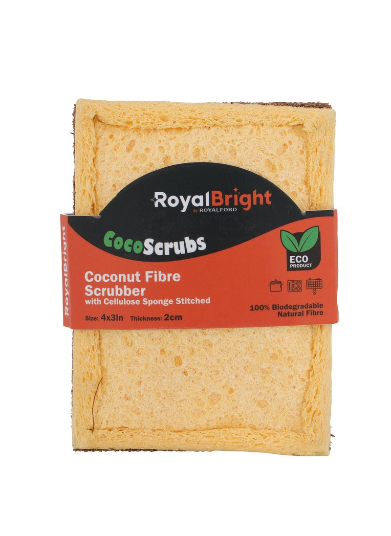 Royalford Royalford Coconut Fiber Scrubber, Cellulose Sponge Stitched, RF10819  - Image 3