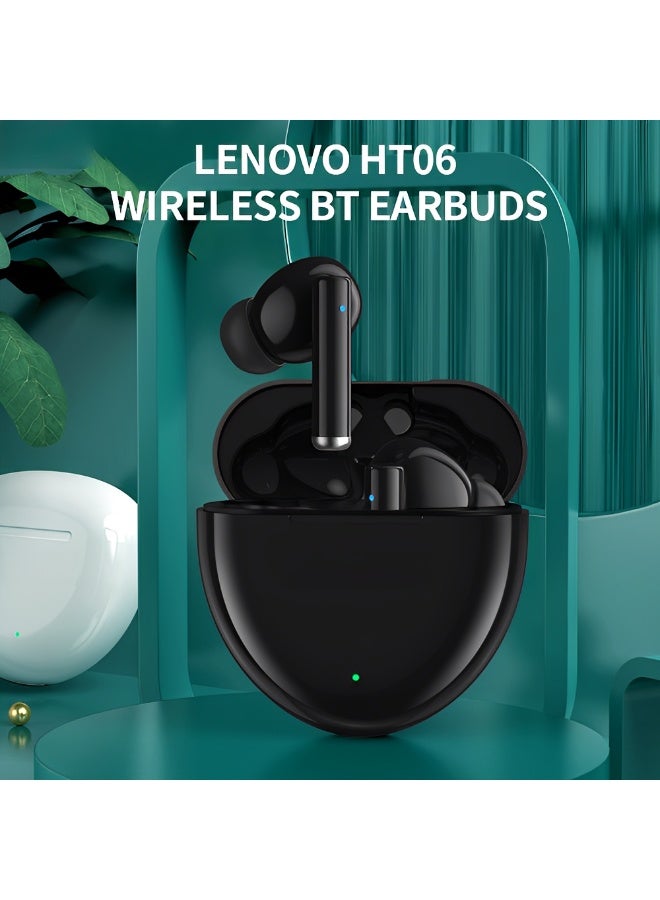 HT06 Wireless BT Headphones In-ear Sports Earbuds HiFi Sound Quality Ultra-low Latency Long Endurance Time Black - Image 3