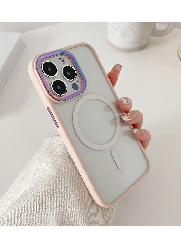 OQUERA iPhone 15 Plus Magsafe Case Transparent Pink【N52 Stronger Magnets】【Shockproof Military-Grade Protection】iPhone 15 Plus Cover Anti-Yellow & Anti-Scratch, Ultra Slim, Magnetic Cover for 15 Plus Transparent Pink  - Image 2