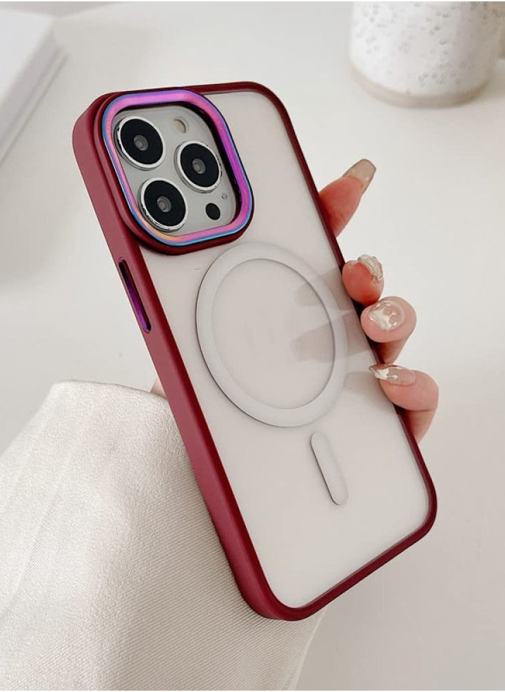 OQUERA iPhone 15 Plus Magsafe Case Transparent Pink【N52 Stronger Magnets】【Shockproof Military-Grade Protection】iPhone 15 Plus Cover Anti-Yellow & Anti-Scratch, Ultra Slim, Magnetic Cover for 15 Plus Transparent Pink  - Image 3