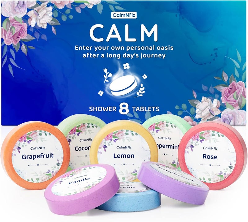 Shower Steamers 8 PackBath Bombs with Natural Fragrances for Women ane Men Travel Essential Easter Basket Stuffers Luxury Relaxation Present for Valentines Day Mothers Day Birthday and Wedding