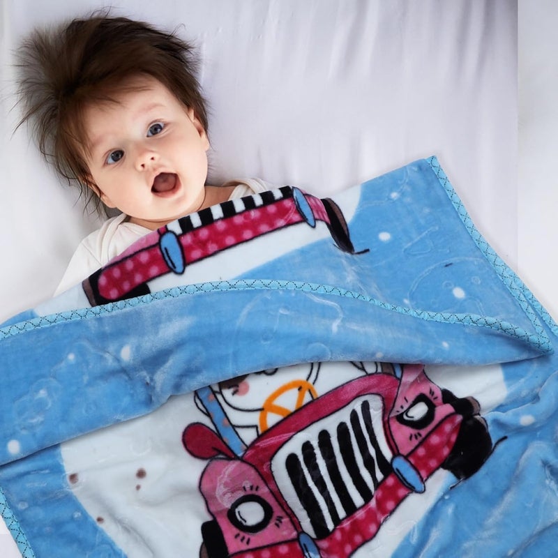 ELSTONE HOME with Device ELSTONE Home New Baby Blanket for0 to 12 Months babyAll Season Ultra Soft Fabric with Satin 2 Ayer New Born Baby Blanket Special for Gift purpos  - Image 3