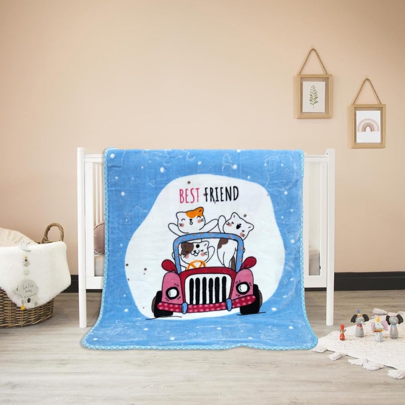 ELSTONE HOME with Device ELSTONE Home New Baby Blanket for0 to 12 Months babyAll Season Ultra Soft Fabric with Satin 2 Ayer New Born Baby Blanket Special for Gift purpos  - Image 4