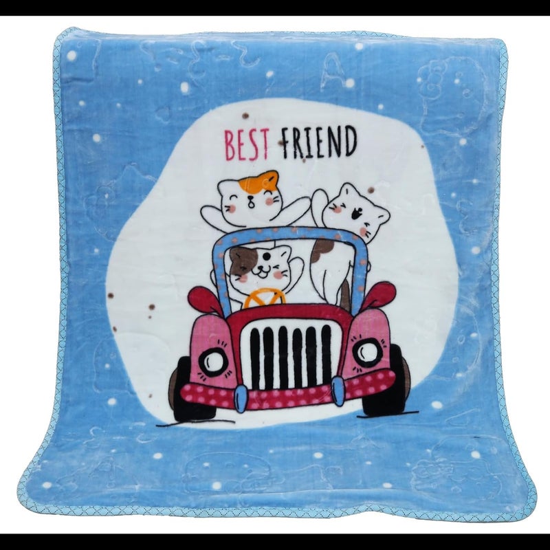 ELSTONE HOME with Device ELSTONE Home New Baby Blanket for0 to 12 Months babyAll Season Ultra Soft Fabric with Satin 2 Ayer New Born Baby Blanket Special for Gift purpos  - Image 1
