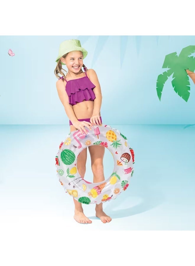 INTEX 59241NP-Lively Print Inflatable Swim Ring 61cm/24", Fruits - Image 2
