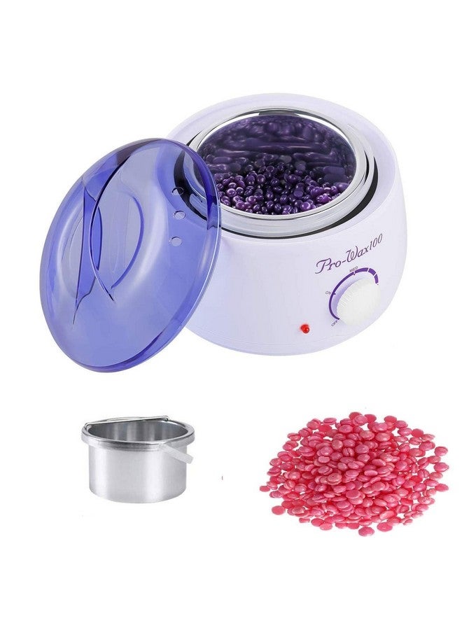 ARUP جهاز تسخين الشمع ARUP Pro Wax 100 مع رقائق خشبية لمجموعة الشمع الصلب والشريط والشمع البارافيني للنساء (متعدد الألوان) (مع حبوب ذوبان) مع 5 عبوات من الحبوب (500) جرام. - Image 1