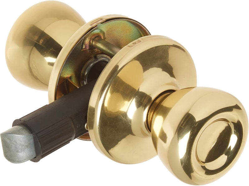 Kwikset Mobile Home Interior Passage Door Knob Handle For Closet and Hallway Doors NonLocking Doorknob in Polished Brass - Image 4