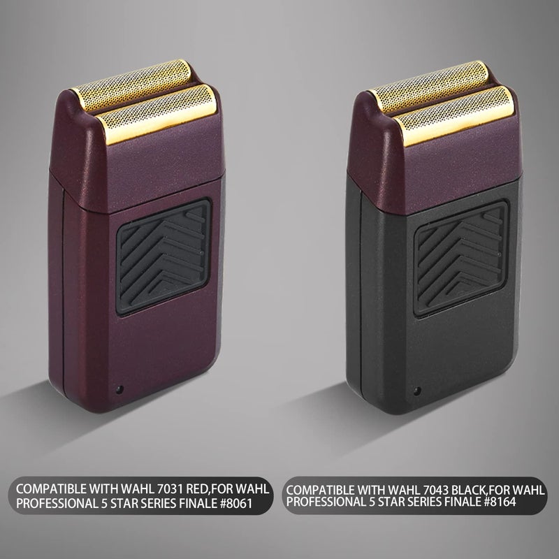 DODAER 2 Pack Professional 5 Star Series Finale Shaver Replacement Foil and Cutter Bar Assembly Compatible with wahl Shaver Foil 7031-100, 7043-100 Super Close Shaving Replacement Heads (red) - Image 2