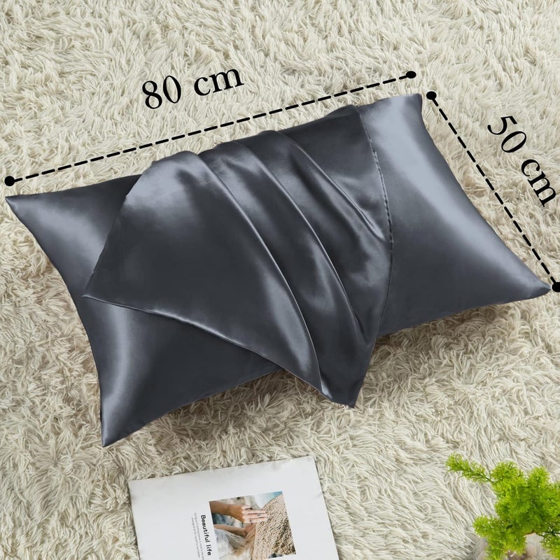 Vielit - Satin Pillowcase 50 x 80 cm, Set of 2, Similar to Silk Cover, Oeko-Tex Certified - Image 4