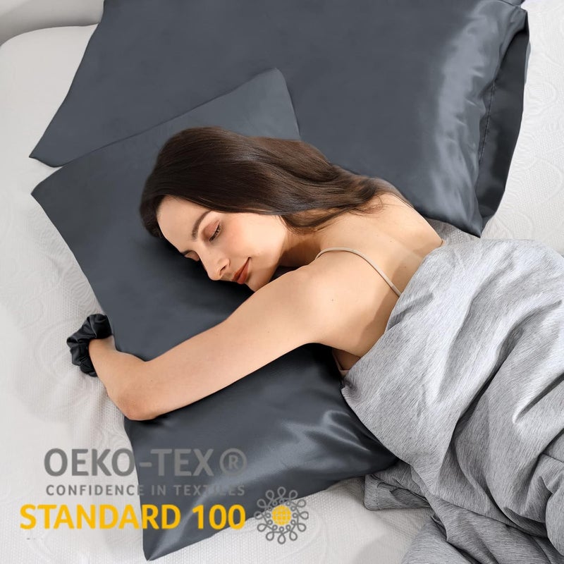 Vielit - Satin Pillowcase 50 x 80 cm, Set of 2, Similar to Silk Cover, Oeko-Tex Certified - Image 2