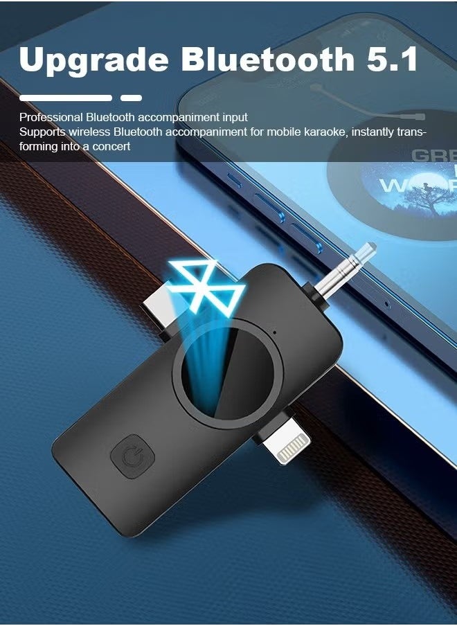 OULIYO Wireless Lavalier Microphone Douyin Live Broadcast Mobile Video Recording 2.4G Noise Reduction Mini Microphone Live Video Recording Vlog Interview Online Classroom  - Image 3