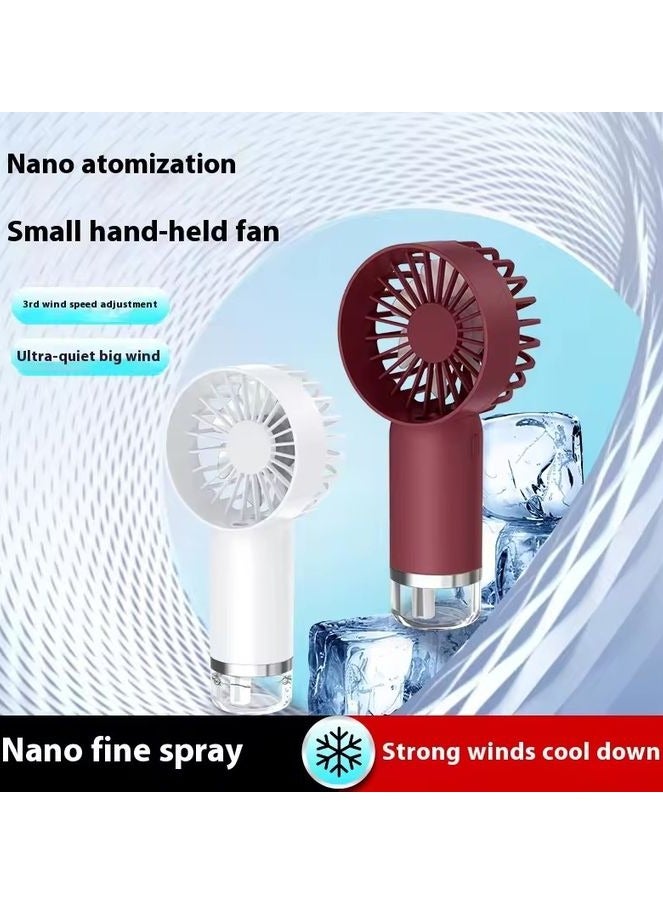 مروحة محمولة باليد لسطح المكتب، رذاذ، صغيرة، خفيفة الوزن (بينك )، عدد المنافذ: 1 - Image 3