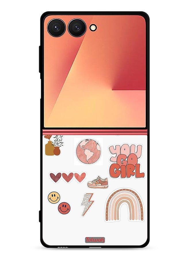 Tolwak Samsung Galaxy Z Flip7 Protective Case Cover You Go Girl - Image 1