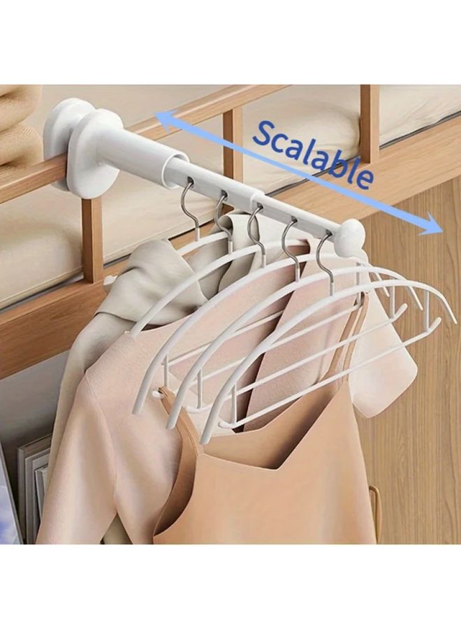 حامل تجفيف حائطي أبيض قابل للسحب وقابل للطي بتصميم تخزين بدون حفر - Image 5