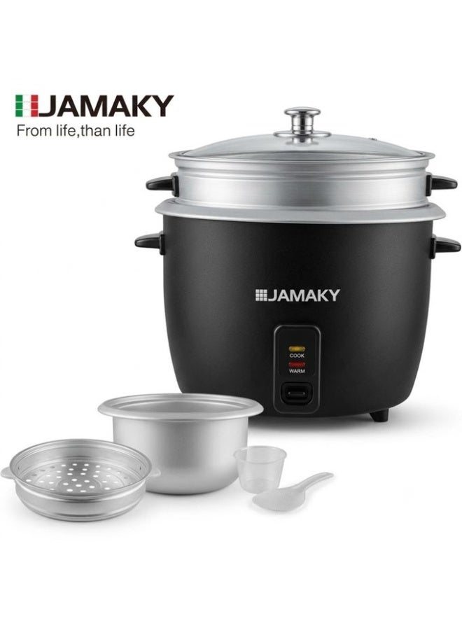 JAMAKY Jamki 6.5L Electric Rice Cooker (2.8L Actual Capacity), 1000W, Multi-Purpose, Non-Stick Liner, Keep Warm Function, Black, Model JMK7501 - Image 1