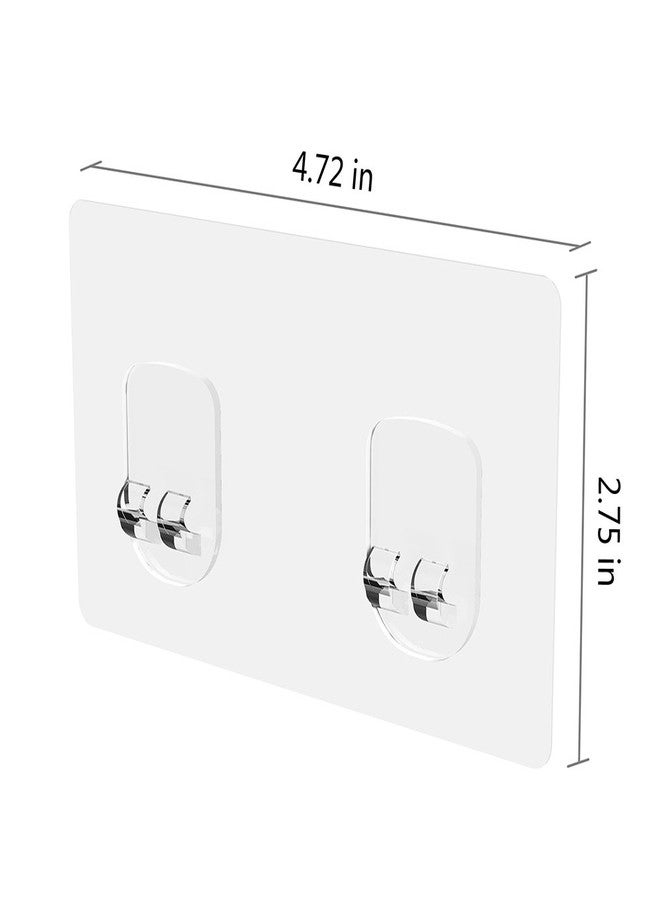 Orimade 4.72 x 2.75 inches (12 x 7 cm) Transparent Adhesive for Bathroom Shelf, Soap Dish Holder and Kitchen Sink Caddy[4 Pack] - Image 2