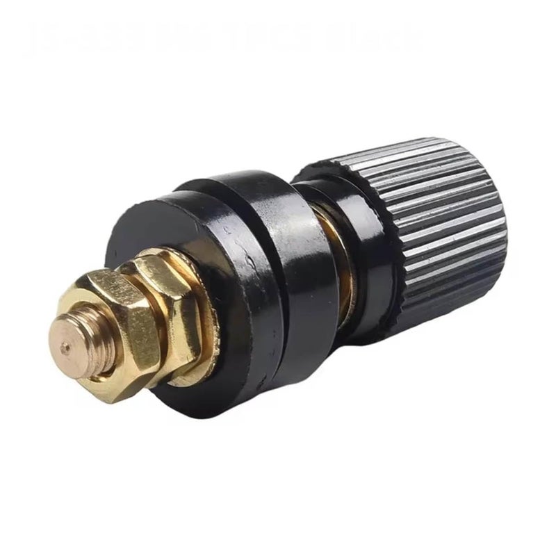 Panel Mount Binding Post Terminal, 8mm Banana Plug Compatible, Screw Type Electrical Connector for Test Benches and Power Panels (2, black, 8mm) - Image 1