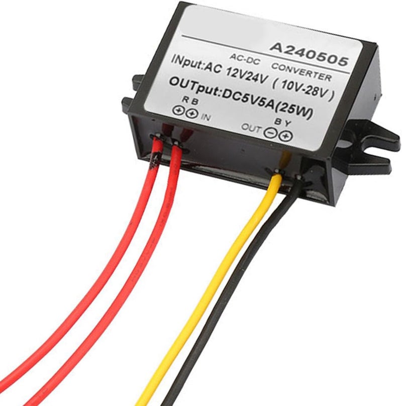 AC 12V 24V to DC 5V Converter Step Down Converter AC to DC Power Supply Module for Motor Car Truck Vehicle Boat Solar System - Image 5