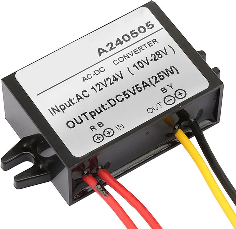 AC 12V 24V to DC 5V Converter Step Down Converter AC to DC Power Supply Module for Motor Car Truck Vehicle Boat Solar System - Image 3