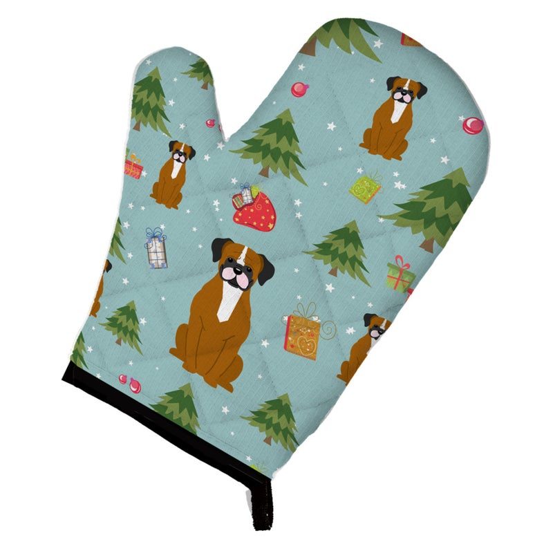Caroline's Treasures ""Caroline's Treasures BB4776OVMT Christmas Flashy Fawn Boxer Oven Mitt  12"""" by 8.5""""  Multicolor""