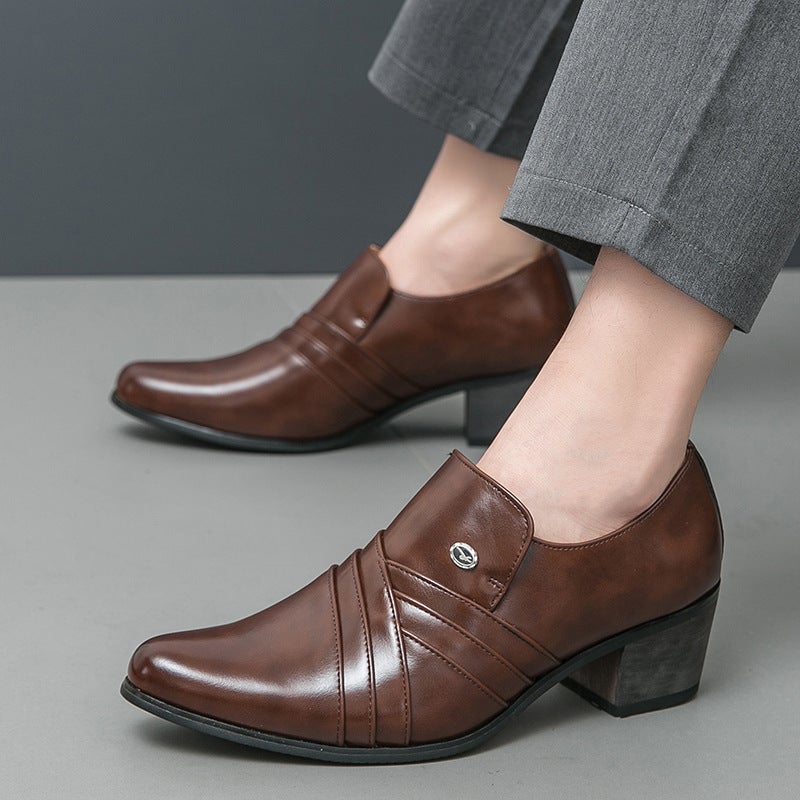 Men'S Plus Size Men'S Business Dress High-Heeled Leather Shoes Men'S 2025 New Wedding Banquet Formal - Image 4