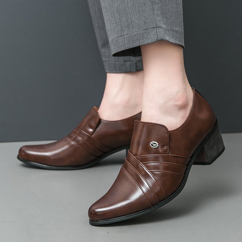 Men'S Plus Size Men'S Business Dress High-Heeled Leather Shoes Men'S 2025 New Wedding Banquet Formal - Image 2