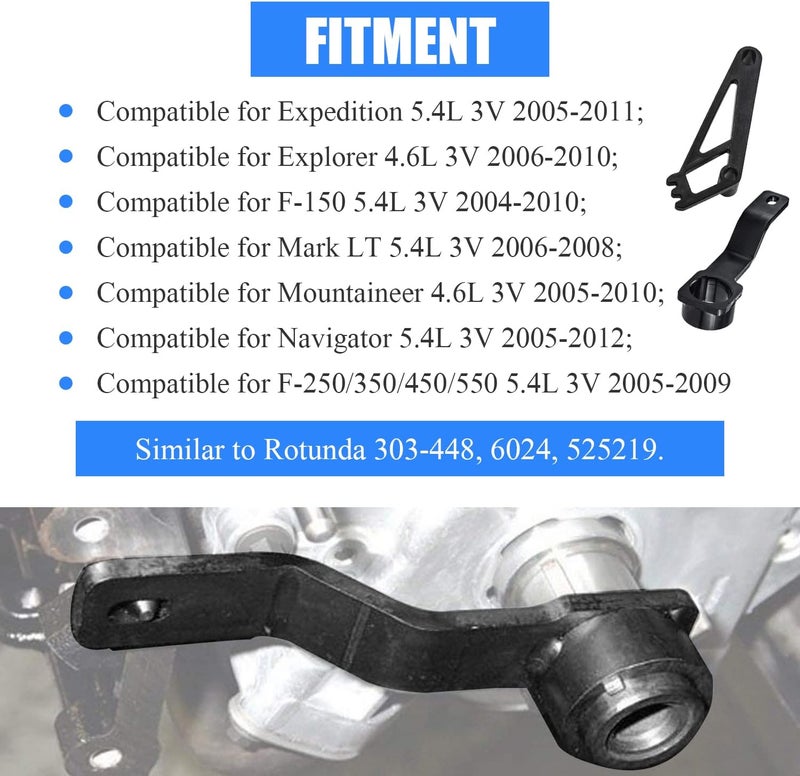 Sporthfish 2PC Crankshaft Positioning Wrench Holder Cam Phaser Locking Tool Compatible for Ford 1993 4.2L and 4.6L 2-Valve Engine, Similar to Rotunda 303-448, T93P-6303-A, 6024 & 525219 - Image 2