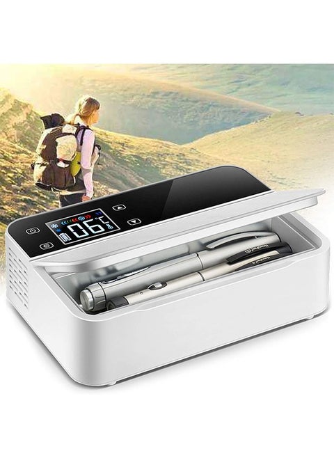 Insulin Refrigerated Refrigerator,Keeping the Temperature at 2-8 Degrees, Portable Medical Supplies Cooler, Suitable for Home/Office/Business Trips (Batteries Not Included)