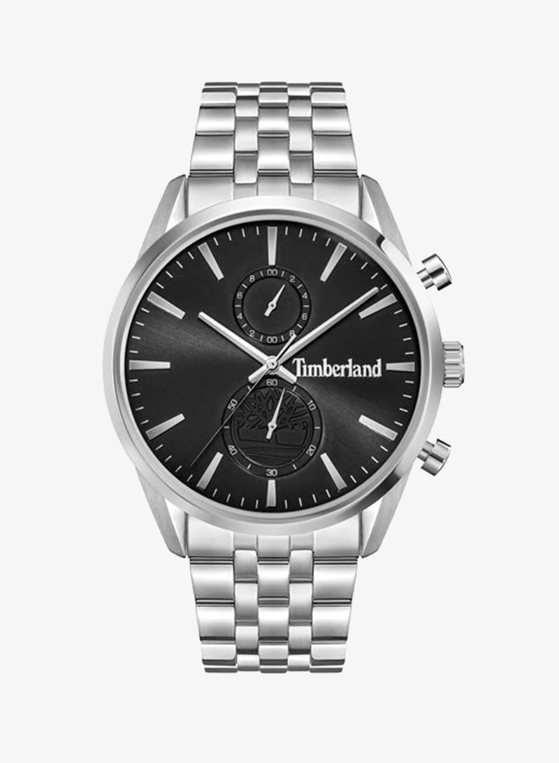 تمبرلاند Sheepscot Black Dial Stainless Steel Bracelet Chronograph Watch for Men, 43mm