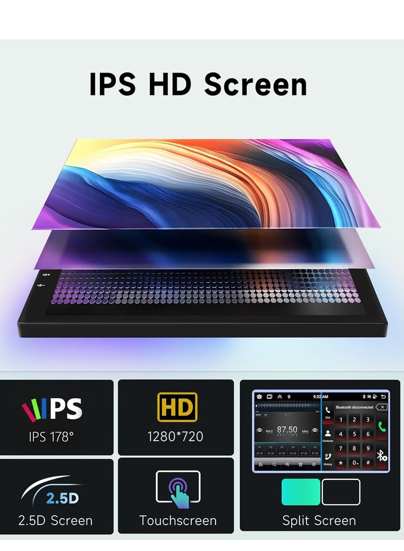 ستيريو سيارة Android لسيارة Ford Mustang 2015 2016 2017 2018 2019 1GB RAM 32GB ROM Mirror-Link Wi-Fi BT، راديو GPS للملاحة، شاشة لمس IPS 9 بوصة مع كاميرا احتياطية متضمنة - Image 2